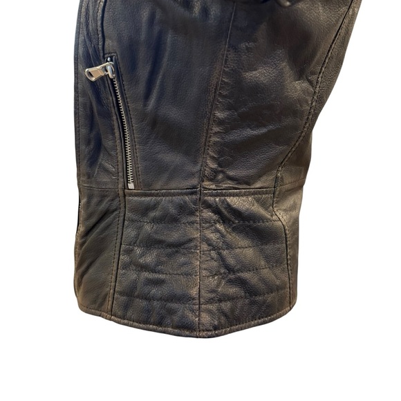 Bod & Christensen Blake Black 100% Genuine Leather Moto Biker Jacket Womens NWT - Picture 8 of 12